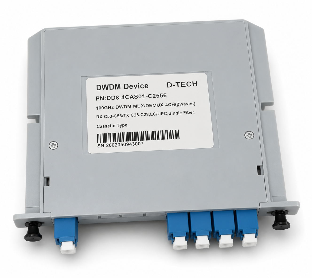 4 Channel DWDM Fiber Mux Demux in Cassete Type